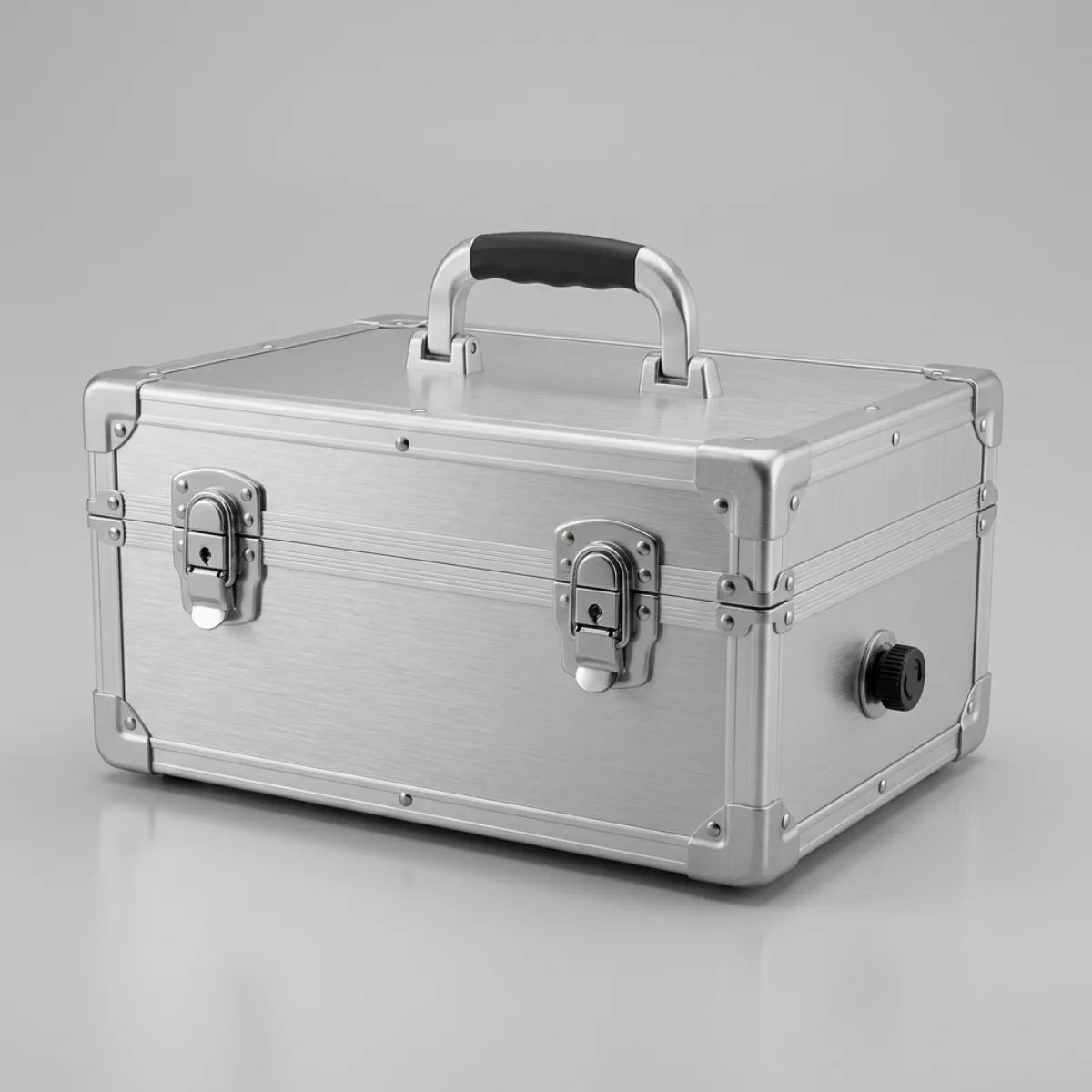 Custom aluminium shipping case for semiconductor wafer carriers with anti-static foam interior
